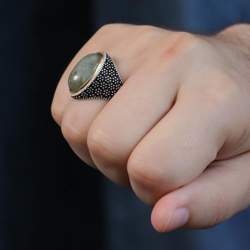 خاتم حجر الطاووس F-085