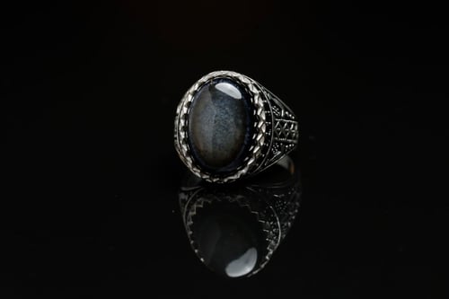 خاتم عقيق اسود C-07