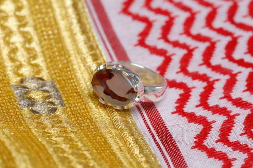 خاتم فضه بعقيق يمني N-02