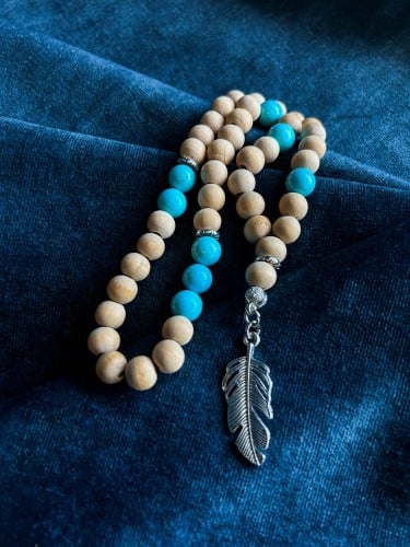 سبحة خشبي مع فيروز K-F45