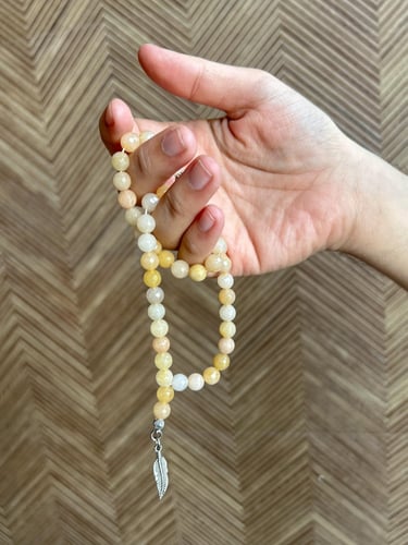 سبحة فريدة من الحجر الطبيعي الملون Y-S45