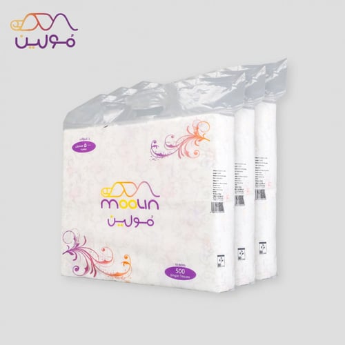مولين 500 منديل مفرد 30 عبوة