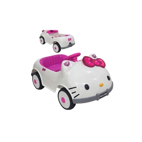 سيارة أطفال كهربائية هلو كيتي مع ريموت تحكم – بطار...