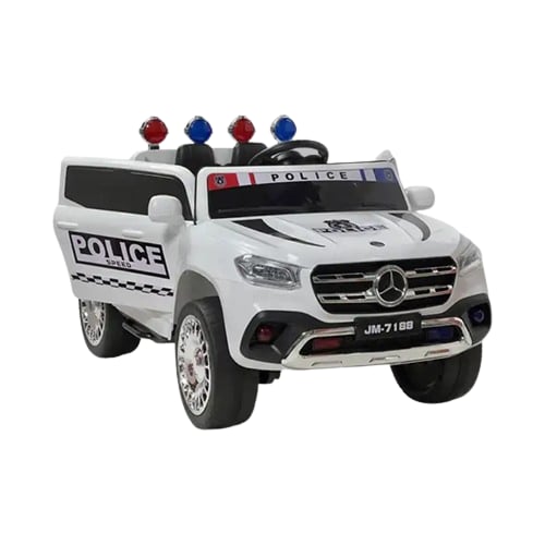 شرطة كهربائية للأطفال – أبيض، 12 فولت، دفع رباعي،...