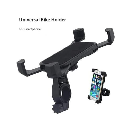 حامل جوال عالمي للدراجة قابل للدوران ٣٦٠ درجة أسود...