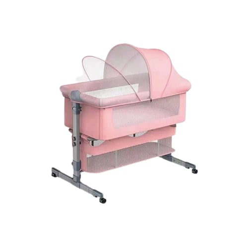 سرير أطفال جانبي قابل للتعديل مع هزاز أوتوماتيكي –...