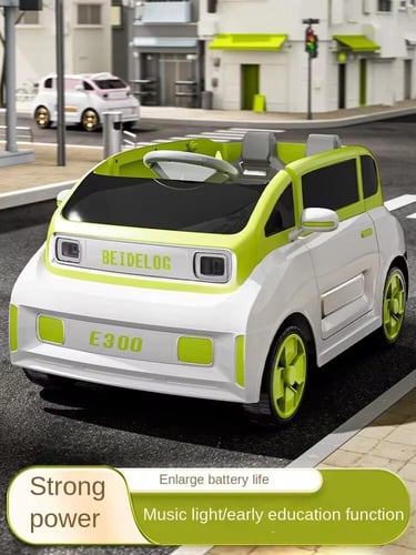 سيارة أطفال كهربائية بأربع عجلات ومقعدين للأطفال ا...