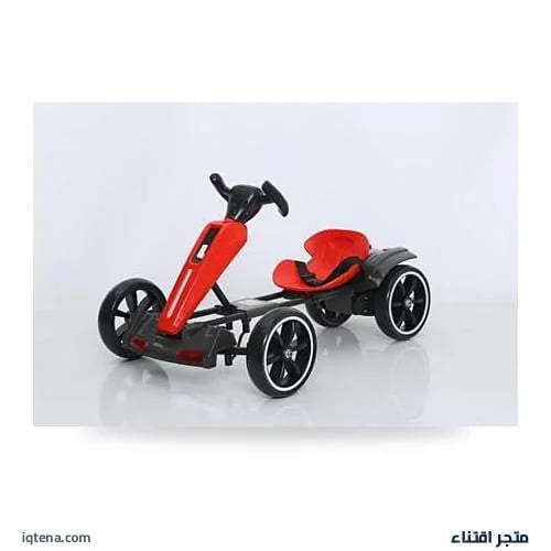 سيارة كارتينج كهربائية للأطفال – لون أحمر، مقعد مريح وعجلات عريضة، تصميم رياضي