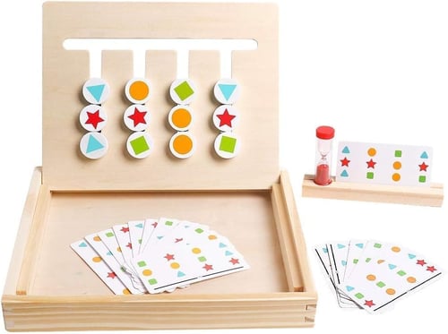 لعبة مطابقة الأشكال الخشبية للأطفال