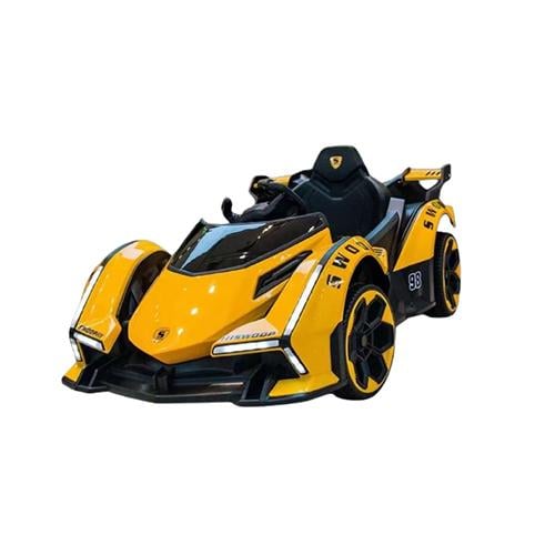سيارة سباق للأطفال مع محرك مزدوج وجهاز تحكم عن بعد