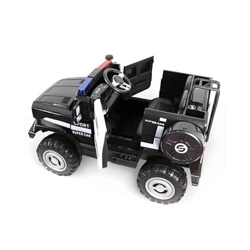 سيارة جيب شرطة كهربائية للأطفال 2 محركات وتحكم عن...