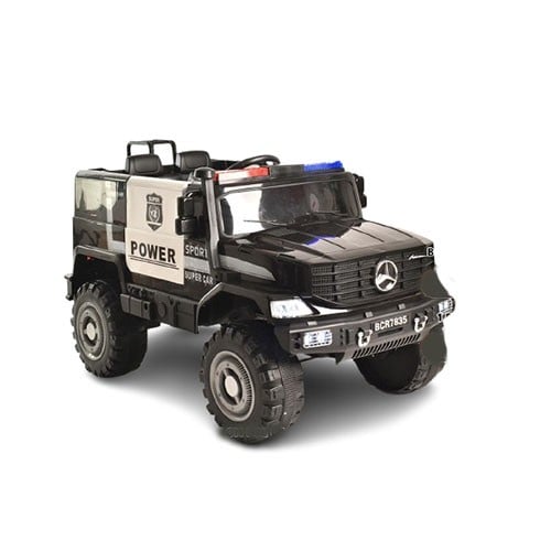سيارة جيب شرطة كهربائية للأطفال 2 محركات وتحكم عن...
