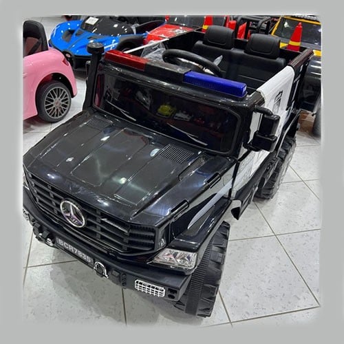 سيارة جيب شرطة كهربائية للأطفال 2 محركات وتحكم عن...