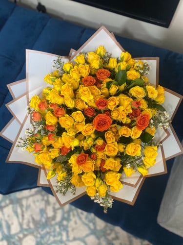 باقه بيبي روز اصفر + اورنج