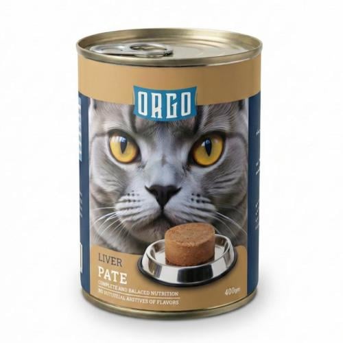 اورقو معلبات طعام رطبة وطازجة بنكهة لحم الكبد للقط...