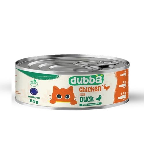 دوبا معلبات طعام رطب بنكهة الدجاج مع البط 85 جم