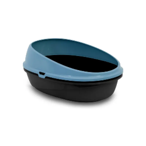 أم بي برغامو حوض رمل للقطط - أزرق