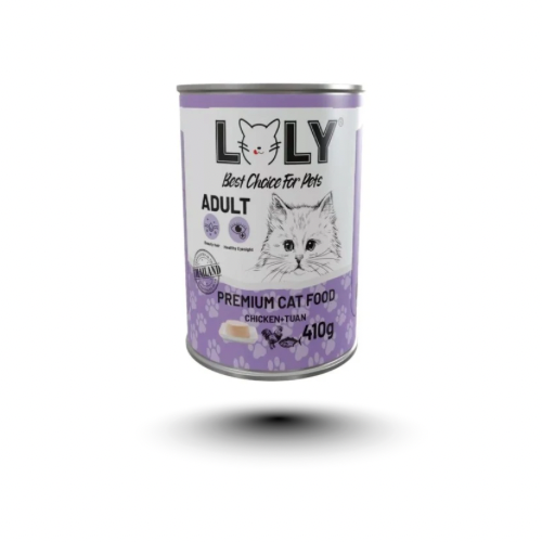 لولي معلبات طعام رطب بنكهة الدجاج مع التونا للقطط...
