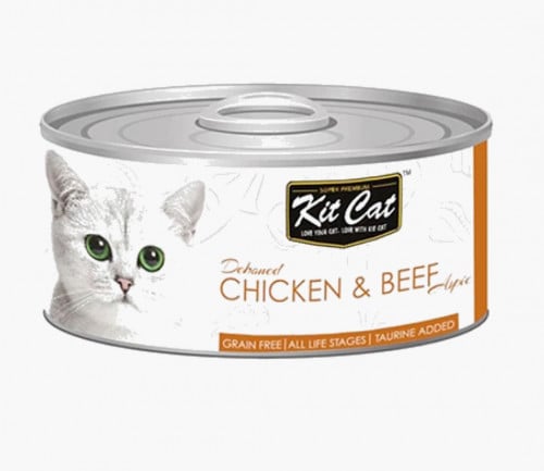 كت كات دجاج منزوع العظم مع اللحم البقري 80غ