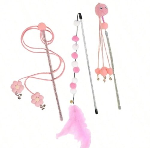 سنارة للقطط شكل عشوائي - وردي