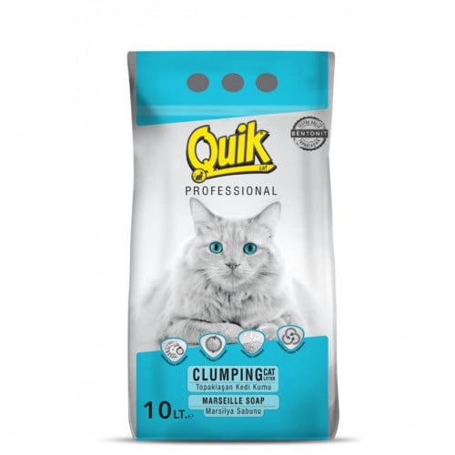 كويك رمل للقطط تكتل عالي برائحة صابون مرسيليا 10 L