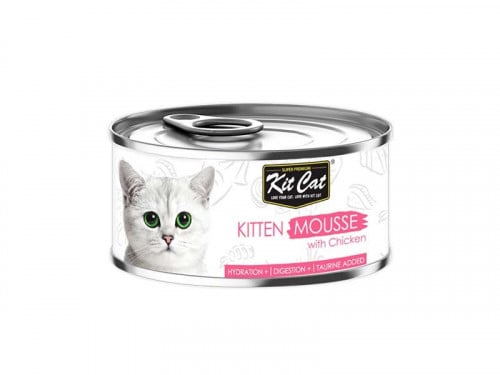 كت كات اكل رطب للقطط الصغيرة مهروس بالدجاج 80 جرام