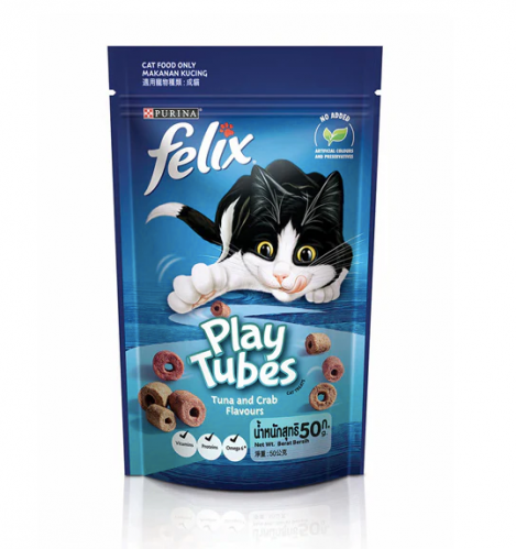 بورينا فيلكس مكافأت بلاي تيوبز بنكهة التونا والسلط...