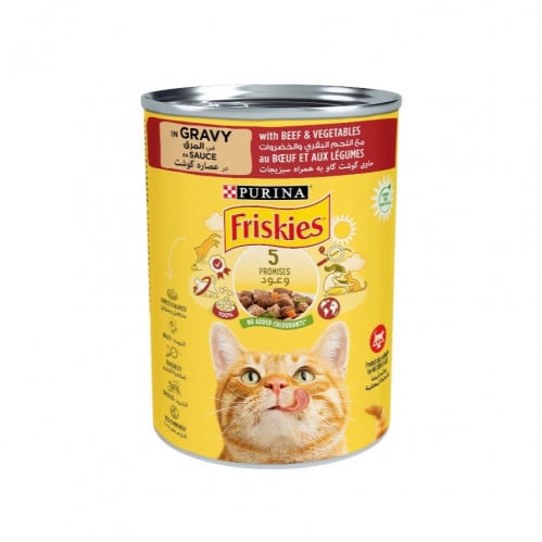 بورينا فريسكس اكل قطط لحم بقر والخضروات في المرق 4...