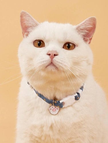 طوق عنق على شكل كف مع جرس للقطط والكلاب - وردي