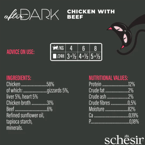 شيزر افتر دارك معلبات افتر دارك طعام رطب بنكهة الد...