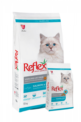 ريفلكس طعام جاف بالسلمون والأرز للقطط المعقمة باحج...
