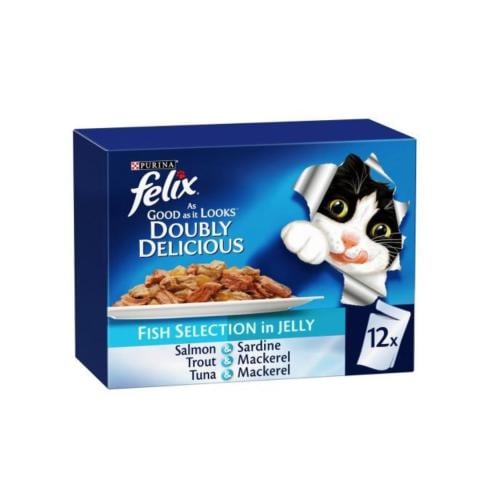 بورينا فيلكس مجموعة مشكلة بنكهة السمك في الهلام 1....