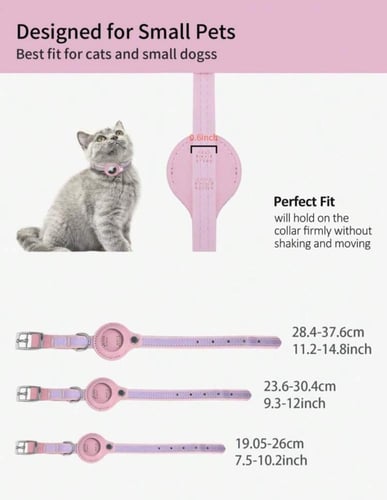 طوق عنق مخصص لجهاز التتبع للقطط والكلاب - الوان مخ...