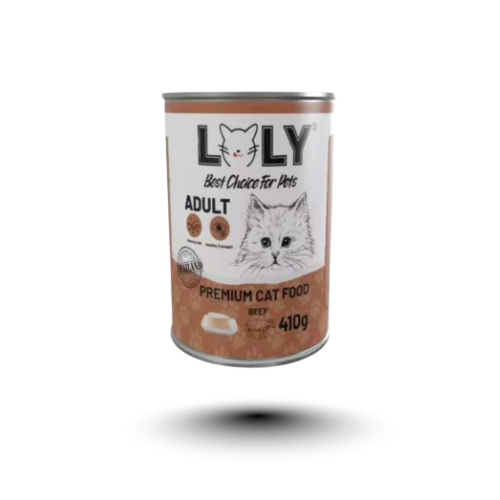 لولي معلبات طعام رطب بنكهة اللحم البقري للقطط 410...