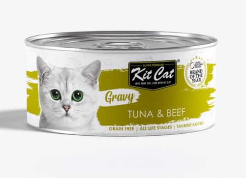 كت كات جرايفي معلبات تونا واللحم البقري بالمرق 70غ