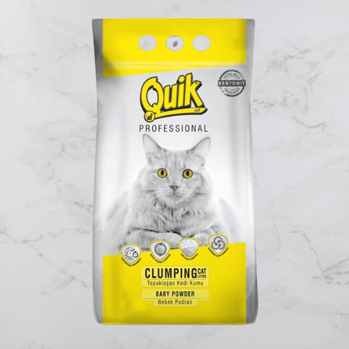 كويك رمل للقطط تكتل عالي برائحة بودرة الأطفال 10 L