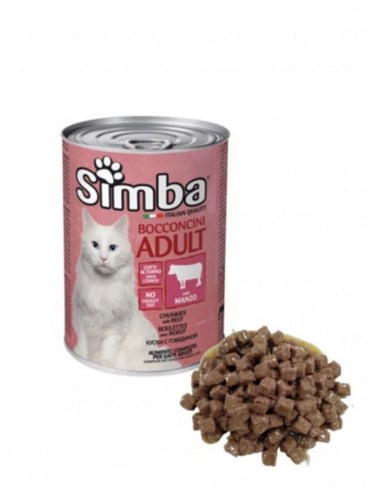 معلبات سيمبا طعام رطب للقطط 415 جرام بنكهات مختلفة