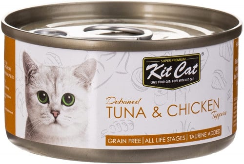 كت كات اكل رطب للقطط بالتونا والدجاج 80 جرام