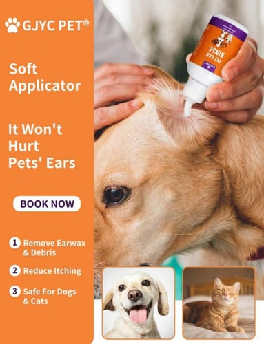 محلول تنظيف الاذن للقطط والكلاب 60 مل