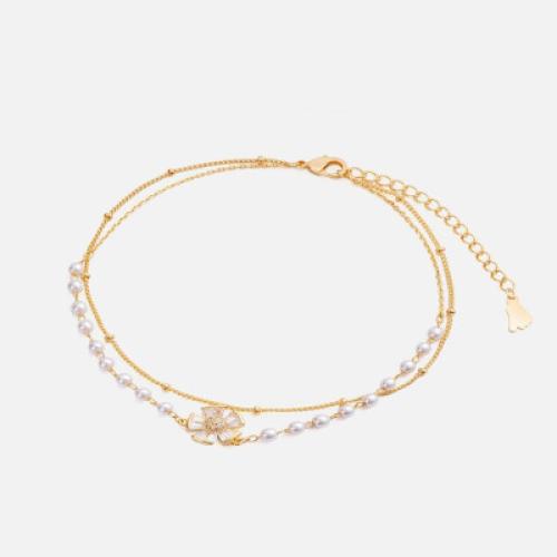 ‎ خلخال نسائي أنيق بلون ذهبي