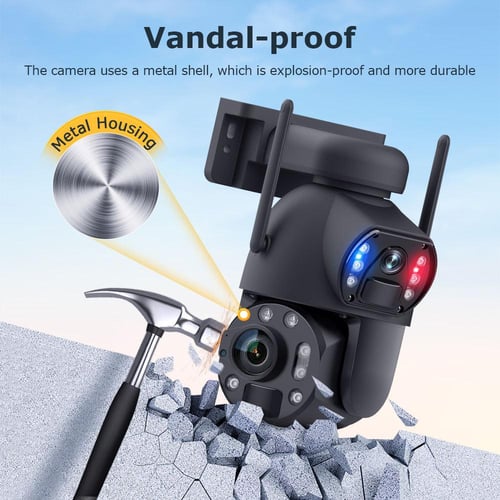 كاميرا طاقة شمسية 4G شريحة بيانات بدقة 4K وزووم 36...