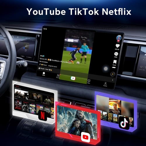 محول كارلينكيت اندرويد 13 بوكس ليد كوالكوم 8+128GB...