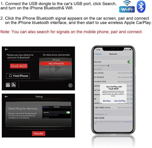 محول كارلينكيت واي فاي و بلوتوث فوري لكاربلاي لاسل...