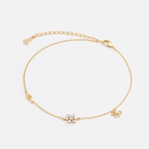 ‎ خلخال نسائي ناعم بلون ذهبي