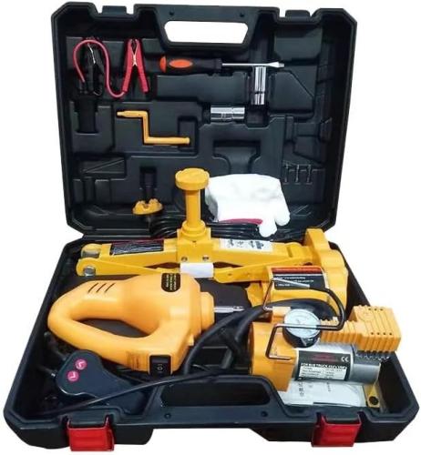 مجموعة رافعة سيارة كهربائية جاك 3 طن 3 في 1 مع مفت...