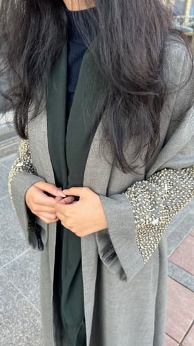 عباية صوف مع تطريز - 118