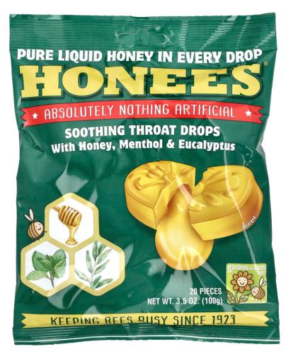 اقراص مهدئة للحلق بالعسل والمنثول والأوكاليبتوس، 2...