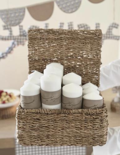 توزيعات شموع مع لوقو جلد عيد سعيد