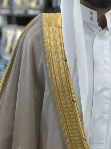 بشت رجالي رسمي VIP نخب أول لون زيتي فاتح قماش يابا...