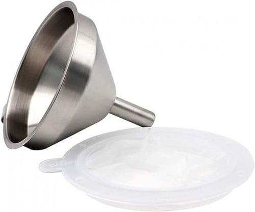 قمع من الستانلس ستيل مع فلتر